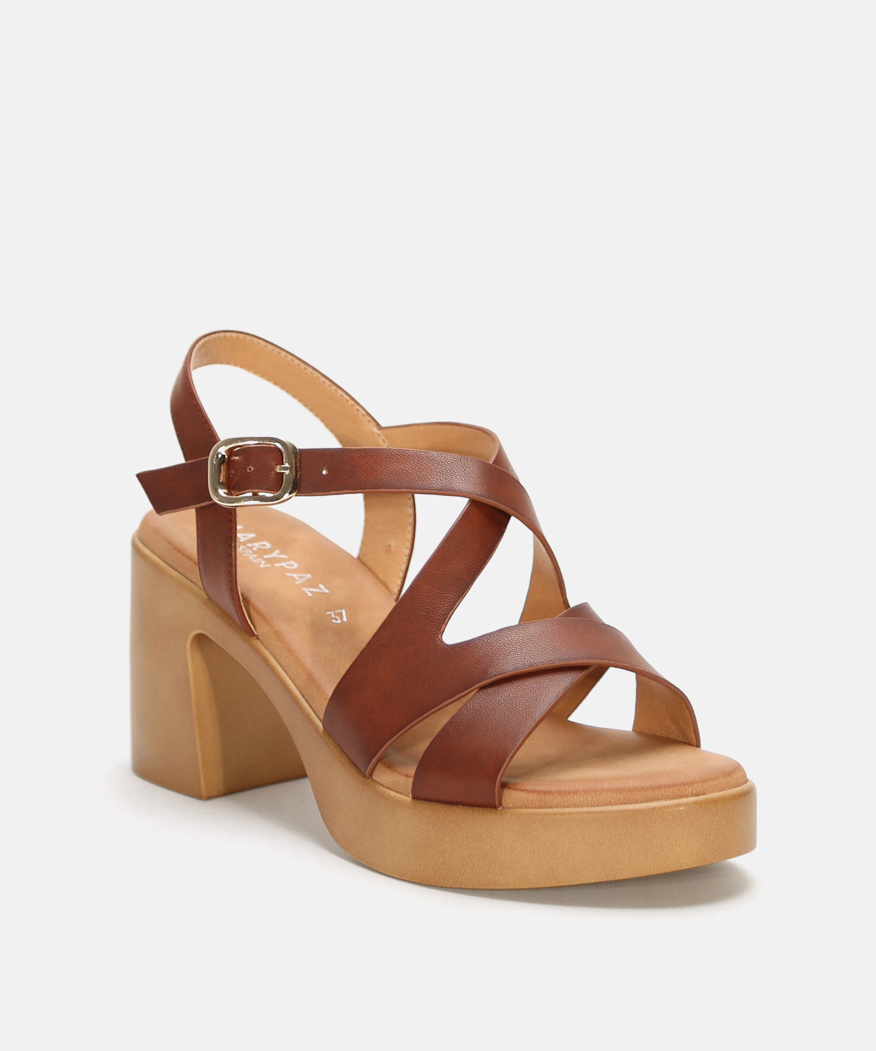 Sand&aacute;lia de plataforma com tiras image number null